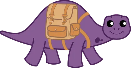 Nina con su mochila, lista para la aventura